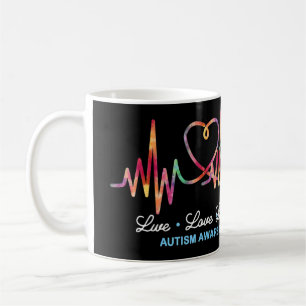 Mug Live Love Accepter Sensibilisation sur l'autisme T