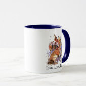 Mug Live Love Howl Citation amusante Howling Coyotes M (Devant droit)
