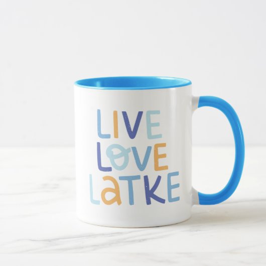 Mug Live Love Latke Hanoukka Design (Droite)