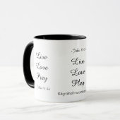 Mug Live Love Pray Christian (Devant gauche)