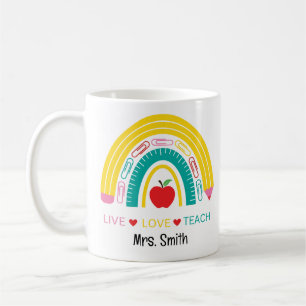 Mug "Live, Love, Teach" Boug de café - Cadeau de l'ens