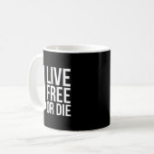 Mug Live Or Die Nh Motto New Hampshire Map (Devant gauche)