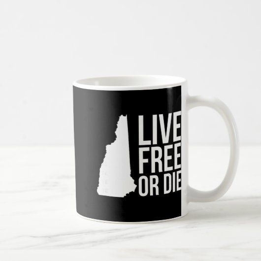 Mug Live Or Die Nh Motto New Hampshire Map (Droite)