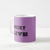 MUG LIVE RIGH LOVE NAME PURPLE MODERNE (Devant gauche)