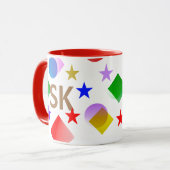 Mug Lively Colorful Stars Circles Squares Personalized (Devant gauche)