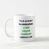Mug liver cancer warrior, awesome (Gauche)