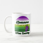 Mug Livermore Wine Country Purple Green Stripes Grapes (Gauche)