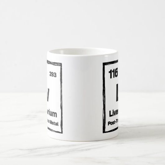 Mug Livermorium (Lv) - Periodic Table of The Elements (Centre)
