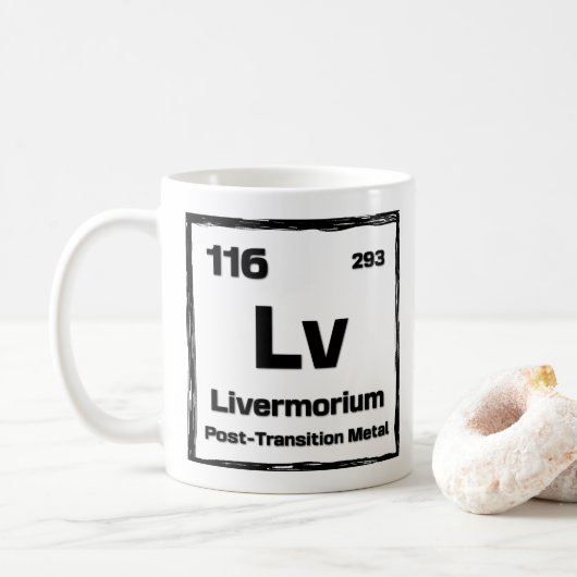 Mug Livermorium (Lv) - Tableau Périodique des Éléments (Avec donut)