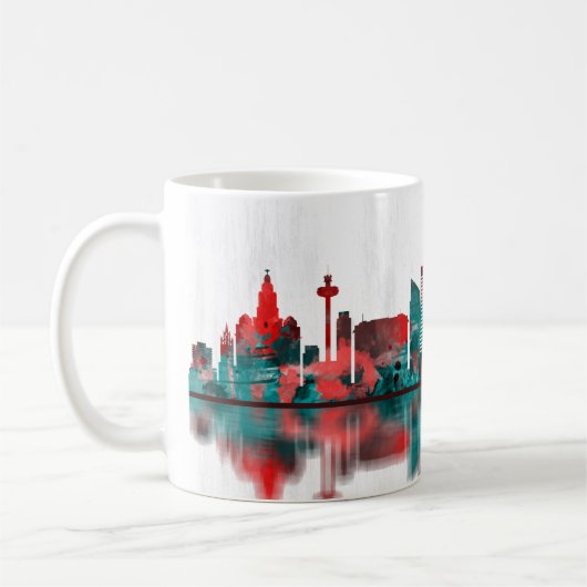 Mug Liverpool England Skyline (Gauche)