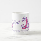 Mug Lívia nom signifiant fleur cardiaque L monogramme (Centre)
