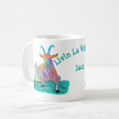 Mug Livin La Vida Goata Drôle Scène de chèvre (Devant gauche)