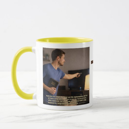 Mug Living faithfully is enough (Gauche)