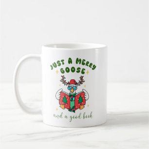 Mug Livre amusant de Noël Amant juste une oie joyeuse