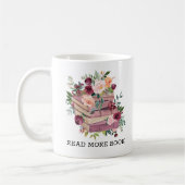 Mug Livre d'aquarelle et citation de lecture Rose (Gauche)