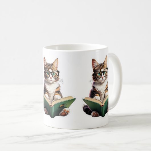 Mug Livre de lecture Cat (Devant droit)