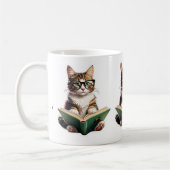 Mug Livre de lecture Cat (Gauche)