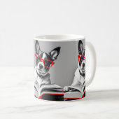 Mug Livre de lecture de chien (Devant droit)