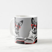Mug Livre de lecture de chien (Devant gauche)