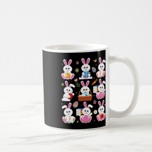 Mug Livre de lecture de lapin Pâques Rabbit Lecteur de (Droite)