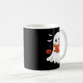 Mug Livre de lecture fantôme Costume d'Halloween chat (Devant droit)