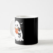 Mug Livre de lecture fantôme Costume d'Halloween chat (Devant gauche)