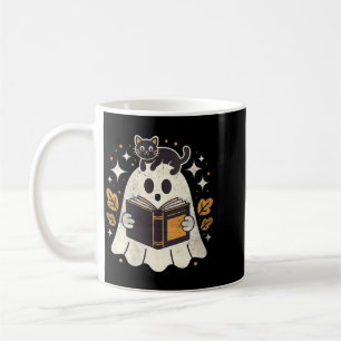 Mug Livre de lecture fantôme pour femmes Halloween Bib