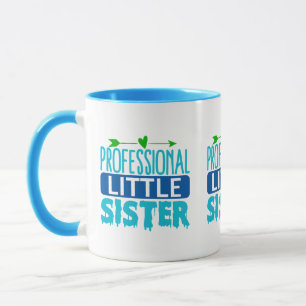 Mug Livre de peinture bleu petite soeur professionnell