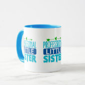 Mug Livre de peinture bleu petite soeur professionnell (Devant gauche)