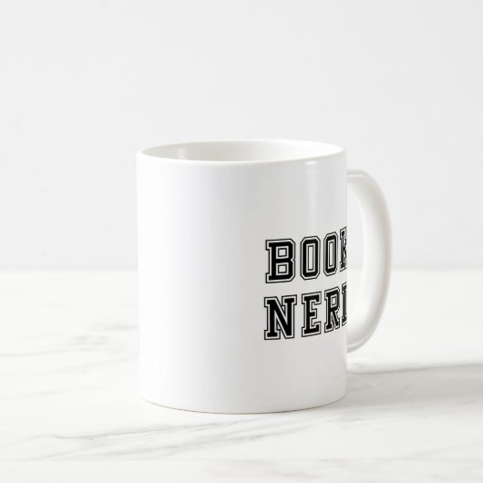 Mug Livre de style Varsity Nerd (Devant droit)