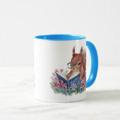 Mug Livre D'Écureuil Dans Un Lit De Fleurs (Devant droit)