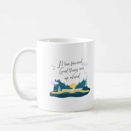 Mug Livre d'inspiration bleu serein (Gauche)