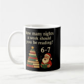 Mug Livre drôle de Noël arbre de lecture – Lecture 6 7 (Gauche)