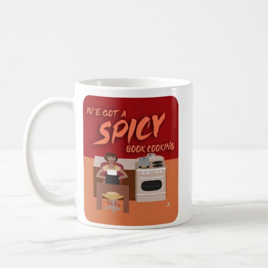 Mug Livre épicé Cook Romance Auteur Retro Snark (Gauche)