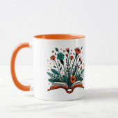 Mug Livre ouvert avec Fleurs à germes (Gauche)