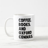 Mug Livres À Café Et Oxford Commas Cool Enseignant Drô (Gauche)
