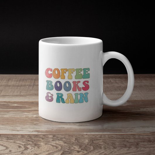 Mug Livres à café et pluie