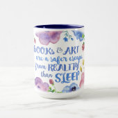 Mug Livres, art, sommeil (Centre)