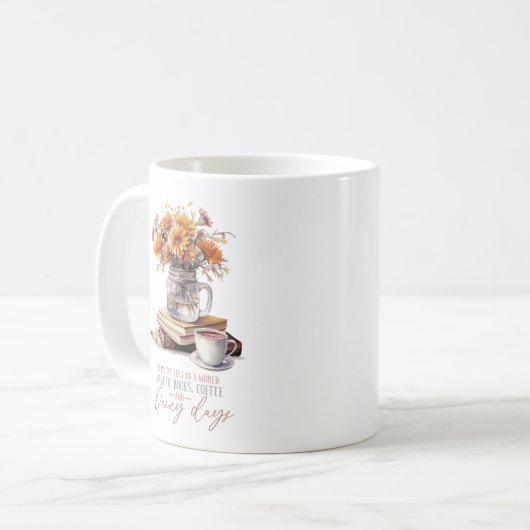 Mug Livres, café et jours pluvieux (Devant gauche)