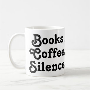 Mug « Livres. Café. Silence. »   Minimaliste 