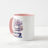 Mug Livres d'antiquités personnalisés et Roses (Devant gauche)