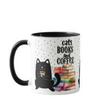 Livres de lecture Cute Black Cat Café