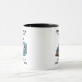 Mug Livres de lecture de carlin et de boisson de café  (Centre)