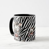 Mug Livres de lecture Zèbre. (Devant gauche)