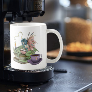 Mug Livres de thé de l'amitié de la fée dragon