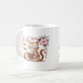 Mug Livres et chats Cadeau Cosy Lecteur de Chat (Devant gauche)