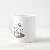 Mug Livres et écorces - Conception de lecture de chien (Devant gauche)