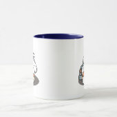 Mug Livres et écorces - Conception de lecture de chien (Centre)