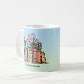Mug Livres et fleurs sauvages bibliothèque de rêve per (Devant gauche)