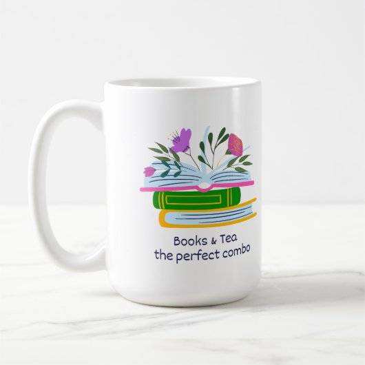 Mug Livres et Thé - Le Duo Parfait (Gauche)